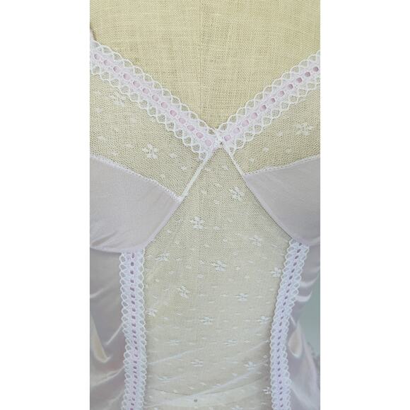 Vintage Camisole Lavender Sheer Lace Ruffles - Picture 4 of 7